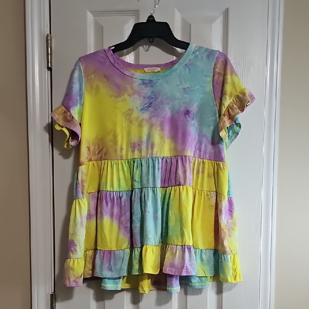Colorful‎ Tie-Dye Womens Top Oddy Like New